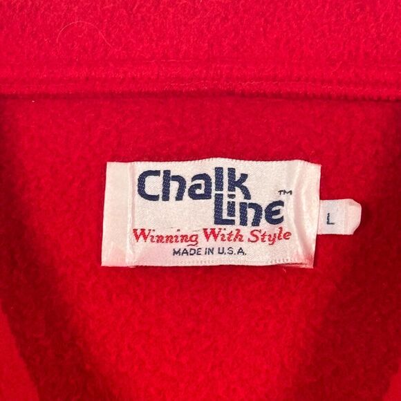 Vintage San Francisco 49ers Fleece Jacket Adult Large Red Chalk Line NFL 90's‎ - Picture 7 of 10